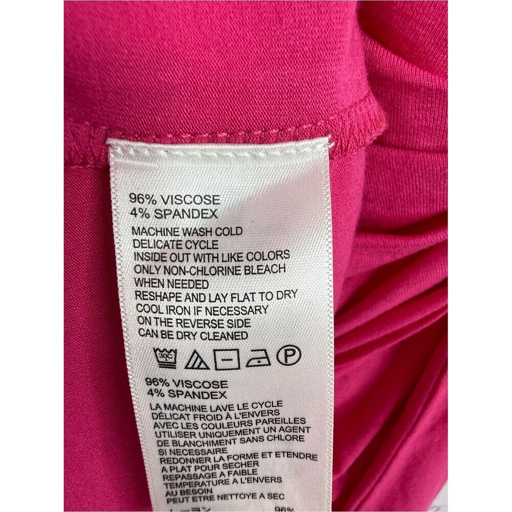 Tommy Bahama dress pink bright Fuchsia Twist-Front V-Neck Dress - Picture 9 of 10